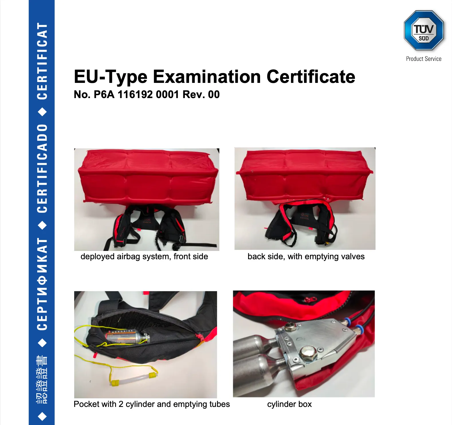 The EN 16716:2017 certification document