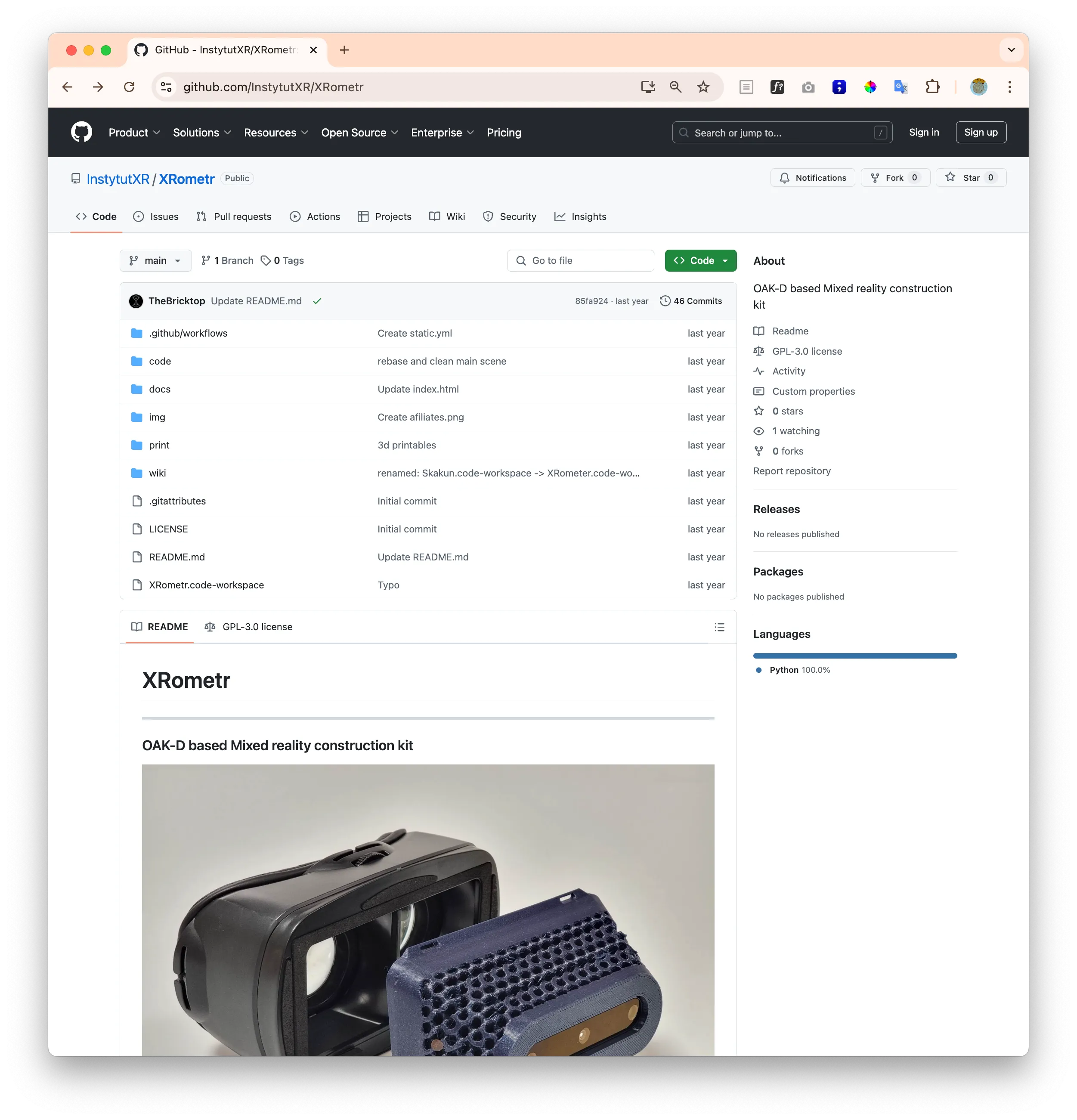 The XRometr GitHub repository