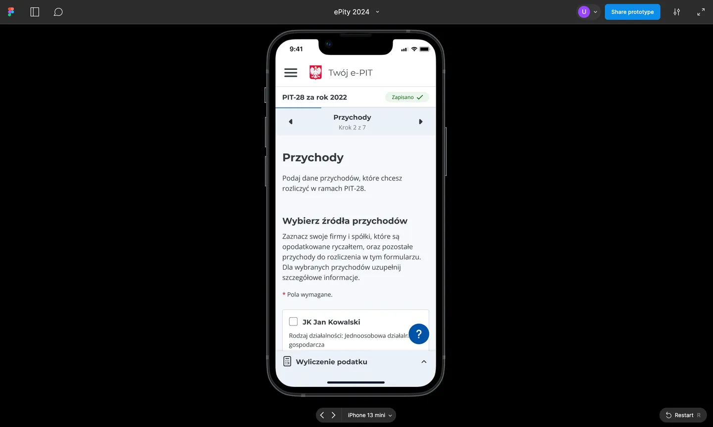The advanced mobile prototype
