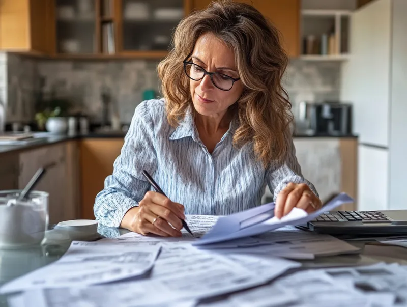 An individual taxpayer reviewing tax documents