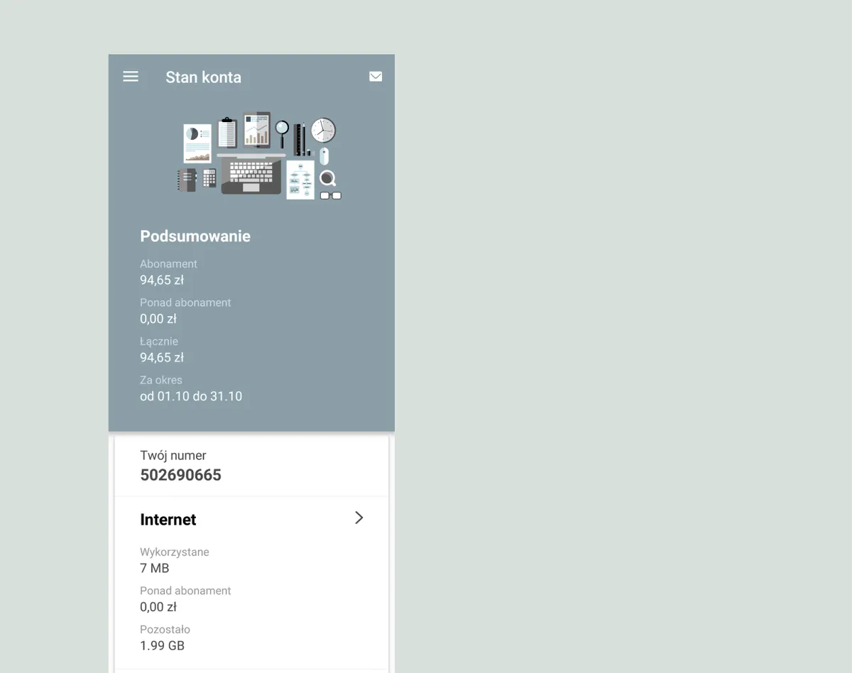 The previous My Orange app screen with a 3.1 rating in the Google Play store